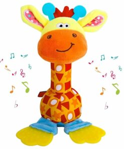 A-Plush Giraffe Baby Musical Rattle Toy BE50