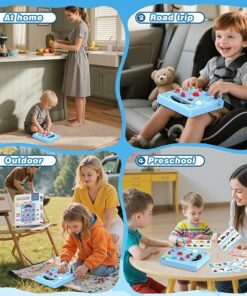 Alternative view of Blue Busy Board Montessori Toys with 13 LED Lights BE21
