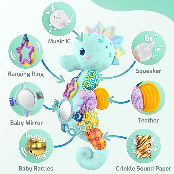 Blue-seahorse Toys Musical Stuffed BE55 - Image 2