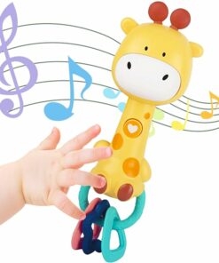 Bright Yellow Giraffe Baby Musical Rattle Toy BE51