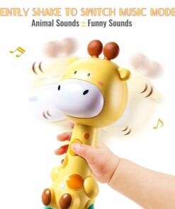 Alternative view of Bright Yellow Giraffe Baby Musical Rattle Toy BE51