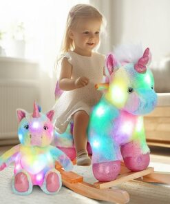 Alternative view of Light up Music Unicorn Rocking Horse BE57