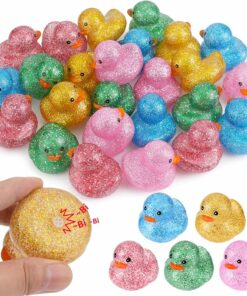 Mini Glitter Rubber Ducks Bath Toys BE43