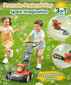 Alternative view of Orange Bubble Lawn Mower for Kids BE13