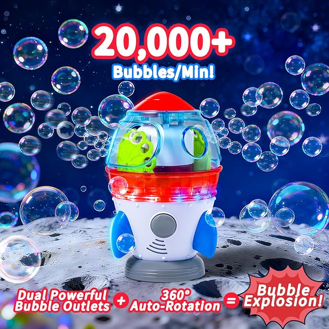 Rocket-Shaped Bubble Machine for Kids BE15 - Image 2