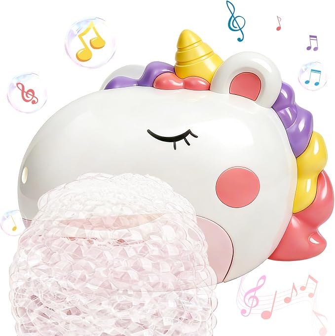Unicorn Rechargeable Bath Bubble Machine Toys BE18