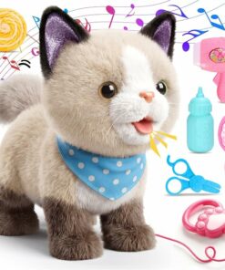 Brown Ragdoll Walking Cat Toy for Kid BE76