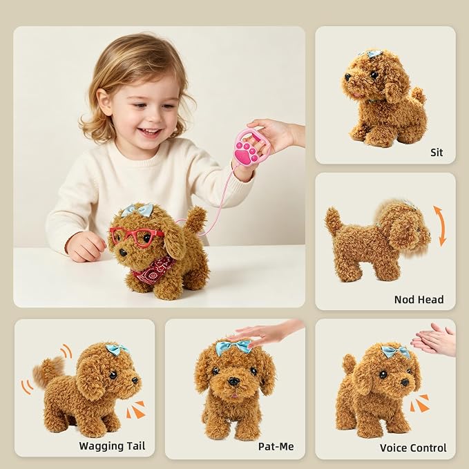 Brown Walking and Barking Dog Toys BE62 - Image 2