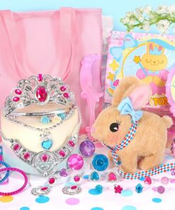 Alternative view of Bunny Plush with Princess Jewelry Set BE63