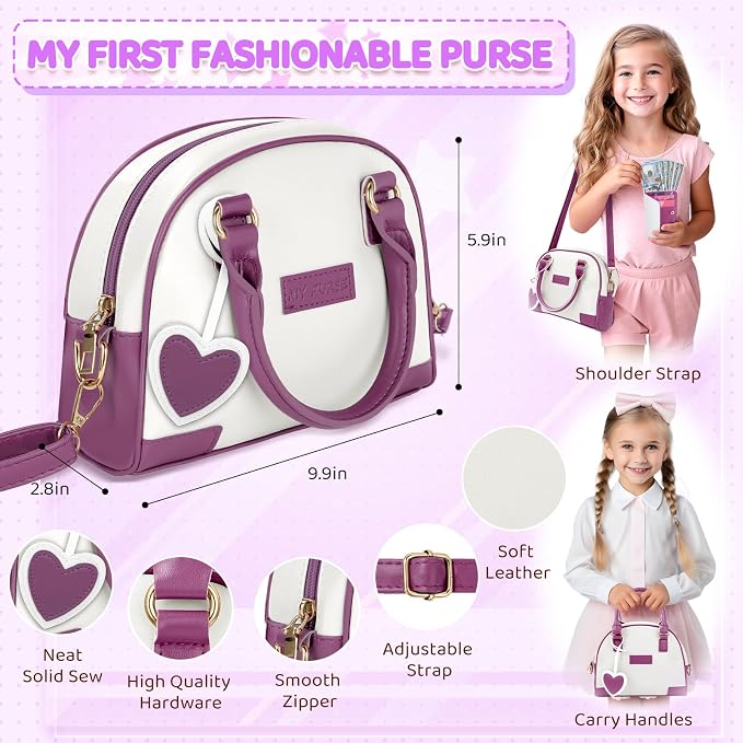 Cute Purple Purse for Little Girls BE105 - Image 2