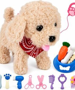 Golden Walking Plush Puppy Toy BE68