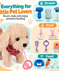 Alternative view of Golden Walking Plush Puppy Toy BE68