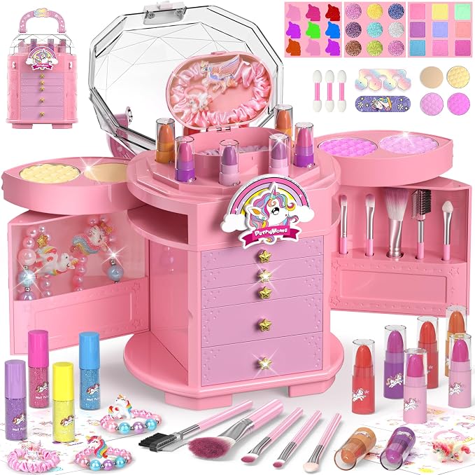Pink Kids Makeup Set 63 Pcs BE118