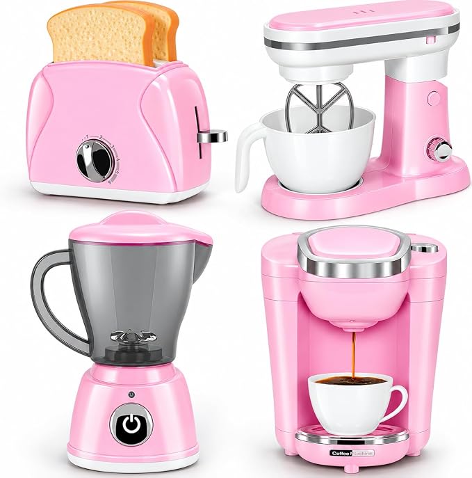 Pink Kids Play Kitchen Accessories BE90