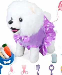 Purple Walking Plush Puppy Toy BE69