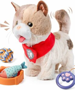 Walking Toy Cat with Remote Control Leash BE74