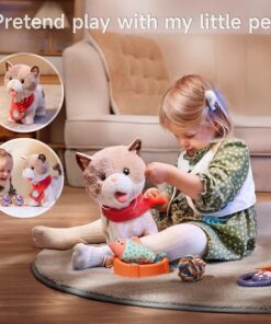 Alternative view of Walking Toy Cat with Remote Control Leash BE74