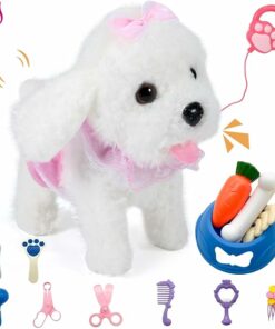 White Walking Plush Puppy Toy BE70